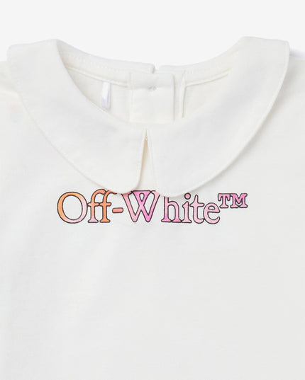 kids atelier off-white White Bookish Watercolor TEE