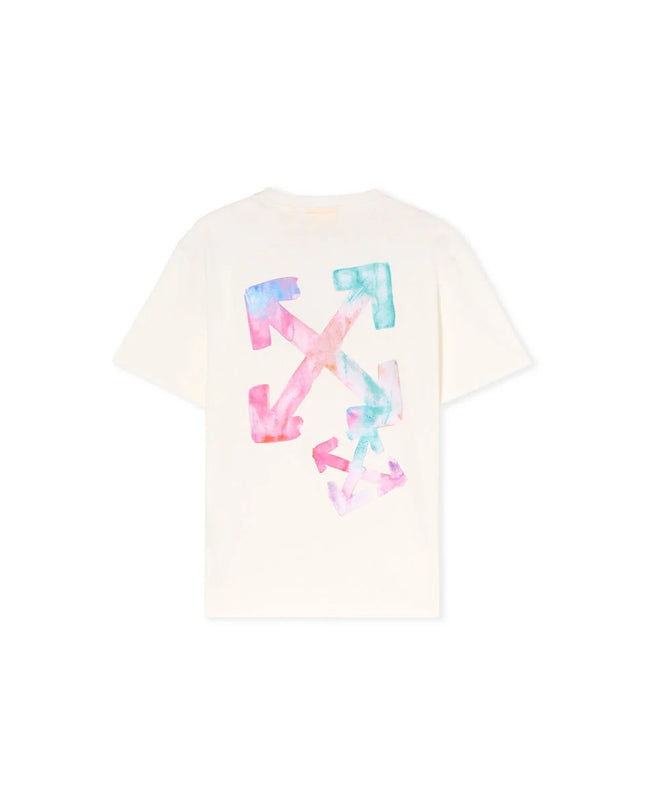 kids atelier off-white White Arrow Watercolor Logo T-Shirt