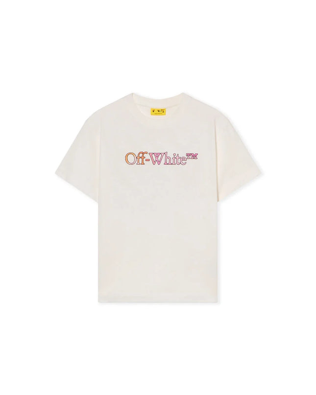 kids atelier off-white White Diagonal Watercolor Logo T-Shirt