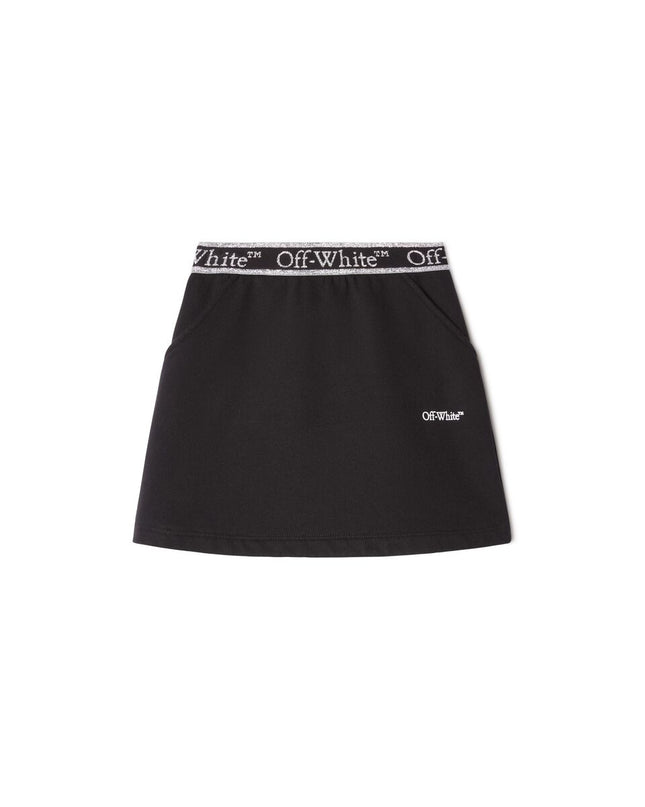 kids atelier off-white Black Bookish Logoband Sweatskirt