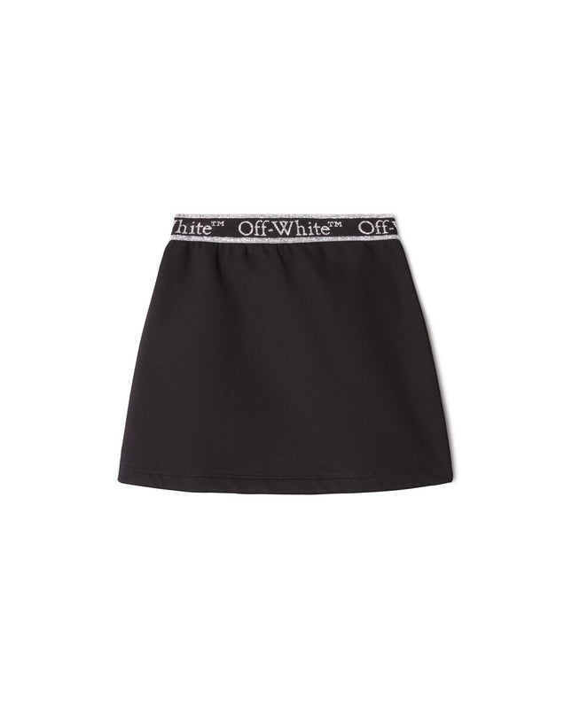 kids atelier off-white Black Bookish Logoband Sweatskirt