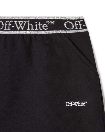 kids atelier off-white Black Bookish Logoband Sweatskirt