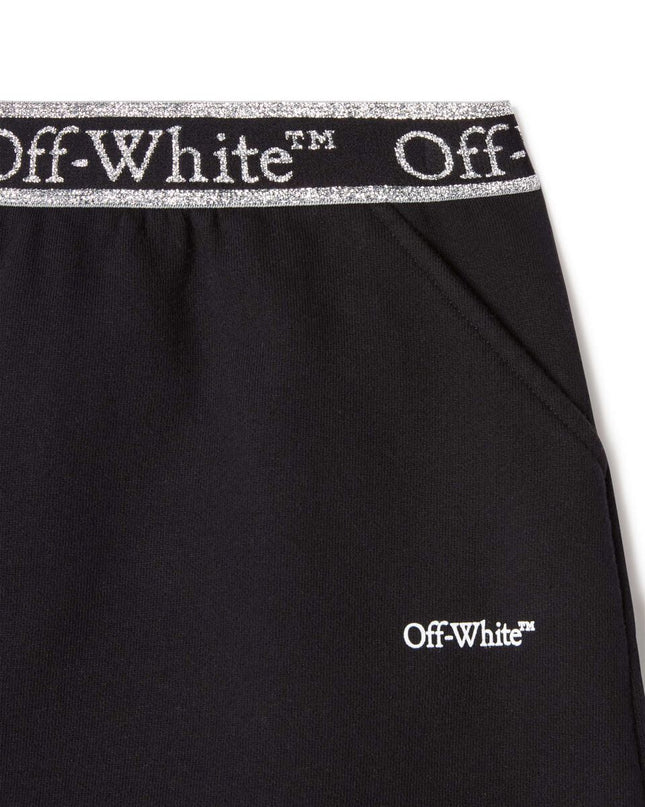 kids atelier off-white Black Bookish Logoband Sweatskirt