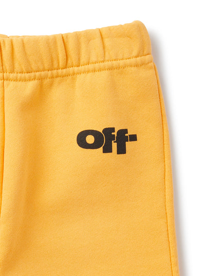 Kids Atelier-Off White-Yellow Logo-Print Shorts