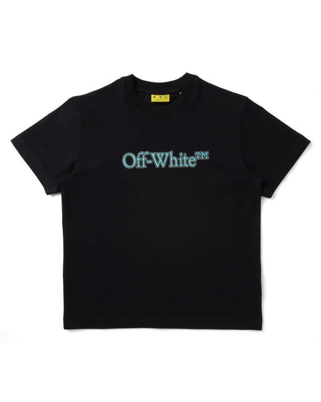 Kids Atelier-Off White-Black Big Bookish T-Shirt