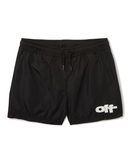 Kids Atelier-Off White-Black Off Split Swim Shorts