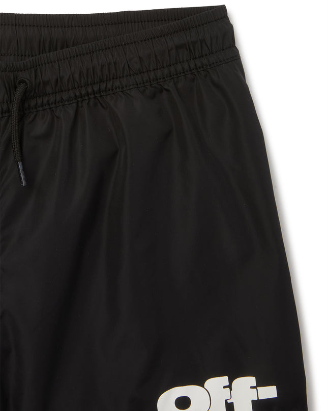Kids Atelier-Off White-Black Off Split Swim Shorts