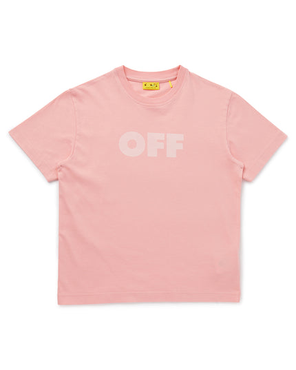 Kids Atelier-Off White-Pink Logo-Print T-shirt