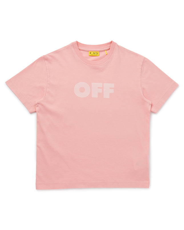 Kids Atelier-Off White-Pink Logo-Print T-shirt