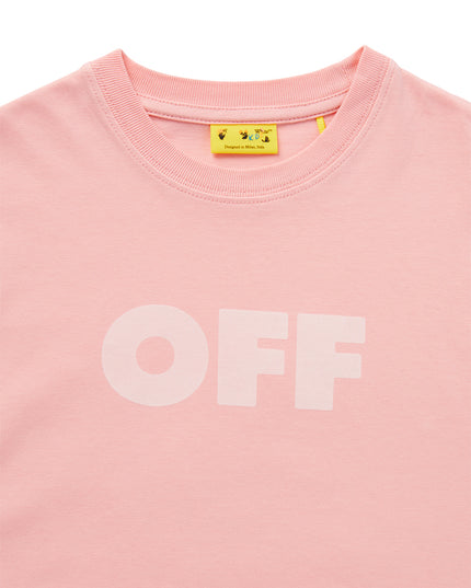 Kids Atelier-Off White-Pink Logo-Print T-shirt