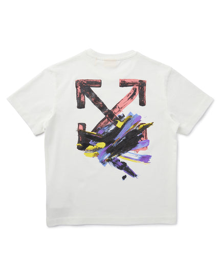 Kids Atelier-Off White-White Arrow-Print T-shirt