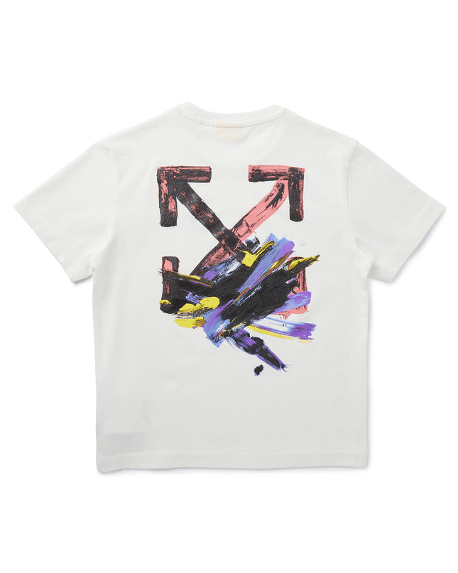 Kids Atelier-Off White-White Arrow-Print T-shirt