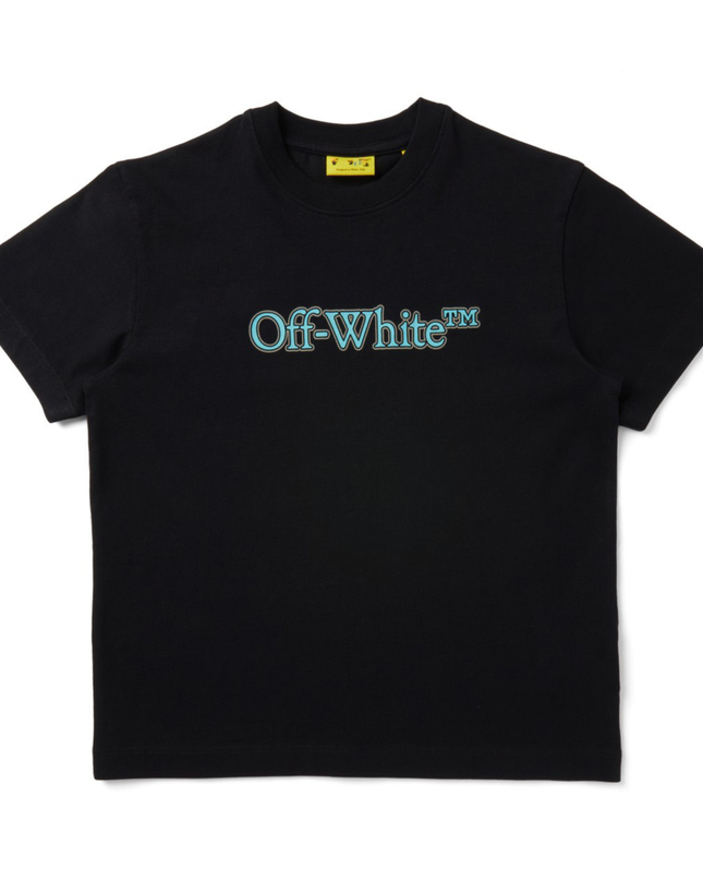 Kids Atelier-Off White-Black Big Bookish T-Shirt