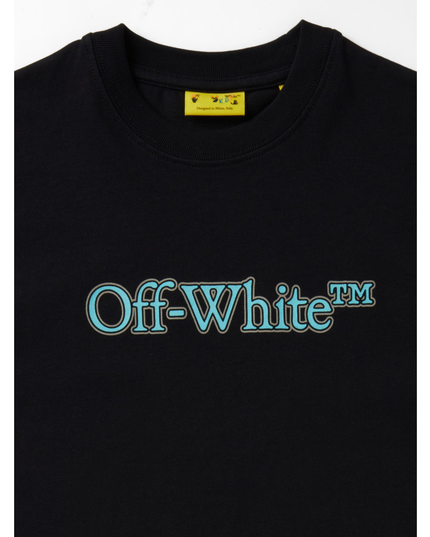 Kids Atelier-Off White-Black Big Bookish T-Shirt