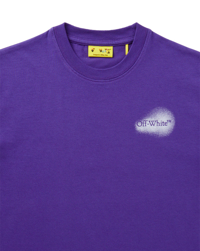 Kids atelier-Off White-Purple Arrow Spray T-shirt