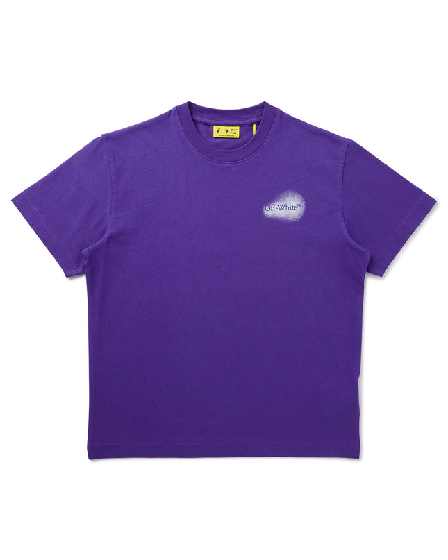 Kids atelier-Off White-Purple Arrow Spray T-shirt