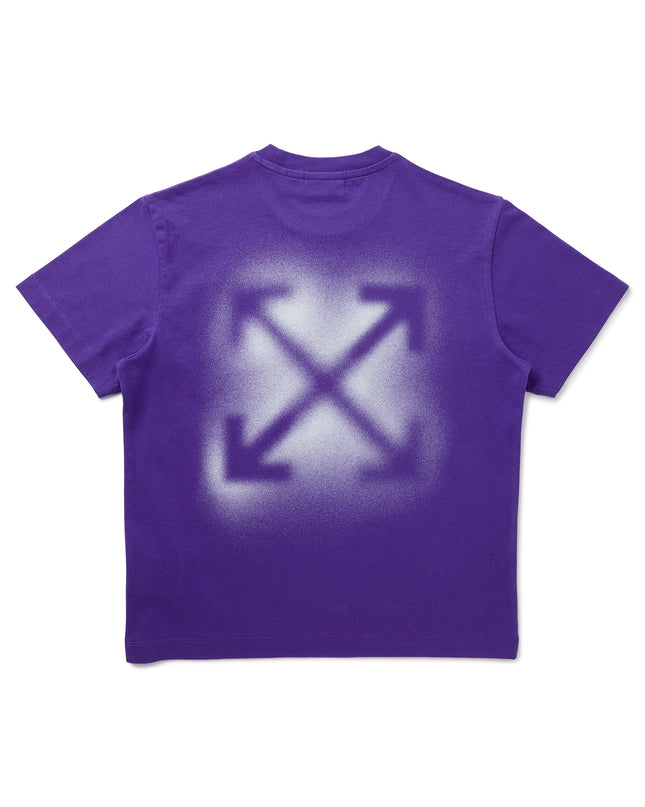 Kids atelier-Off White-Purple Arrow Spray T-shirt