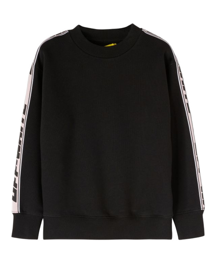 Kids Atelier-Off White-Black Logo Sweatshirt