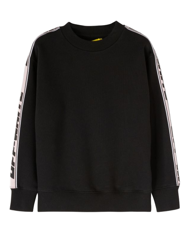 Kids Atelier-Off White-Black Logo Sweatshirt
