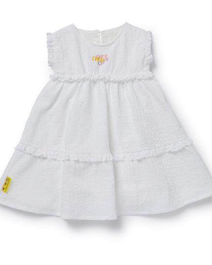 Kids Atelier-Off White-White Ruffled Dress