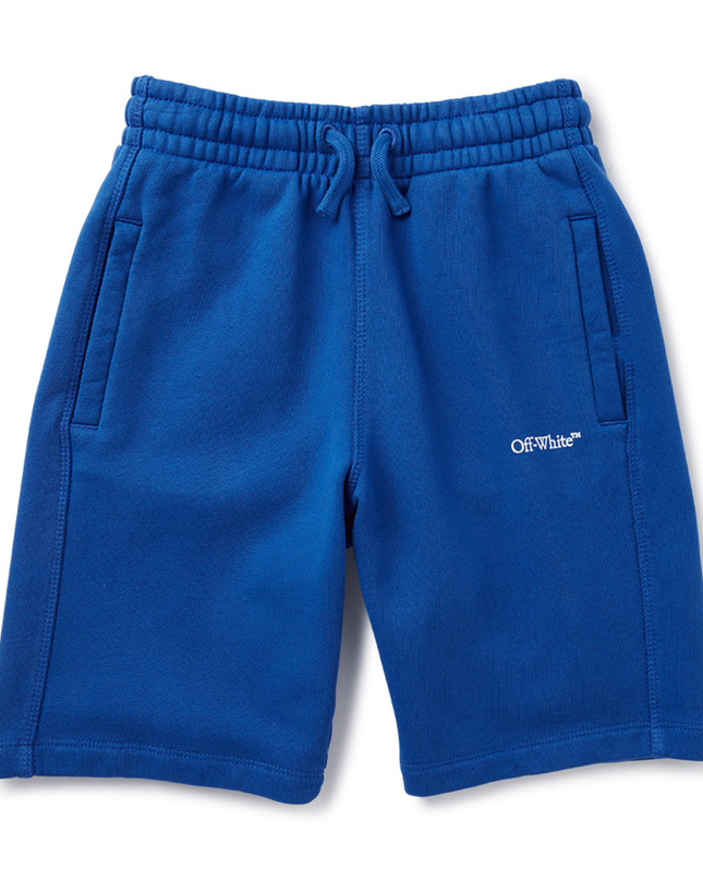 Kids Atelier-Off White-Blue Bookish Sweat Shorts