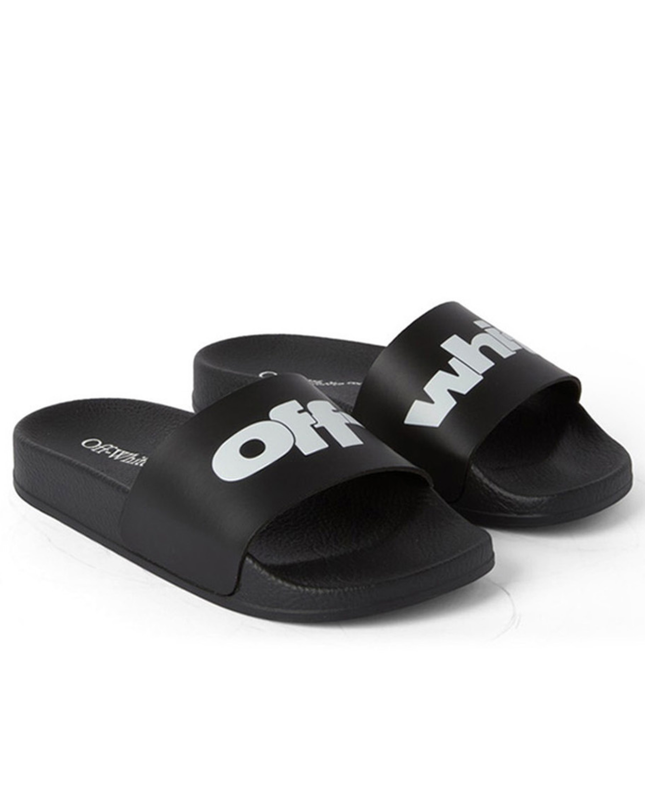 Kids Atelier-Off White-Black Pool Sliders