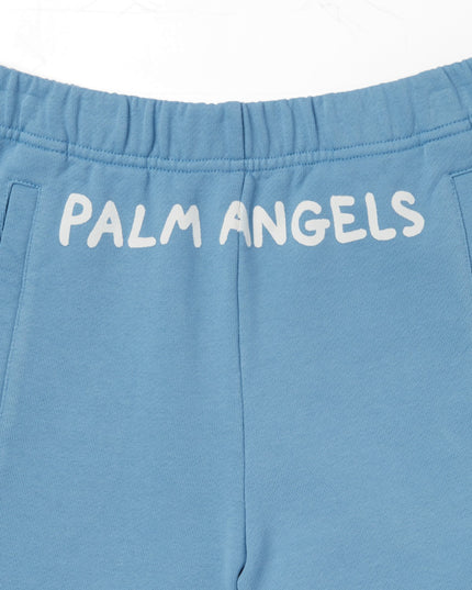 Kids atelier-Palm angels-Blue Seasonal Logo Print Shorts