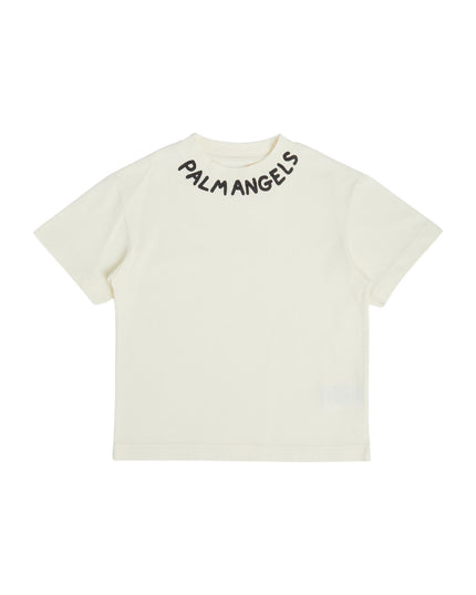 Kids atelier-Palm Angels-Butter Block Logo T-Shirt