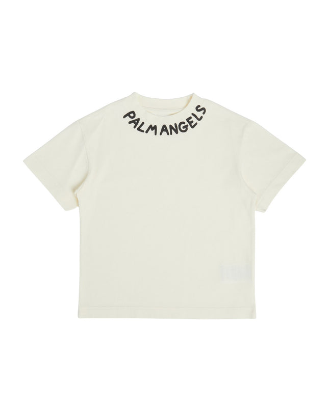 Kids atelier-Palm Angels-Butter Block Logo T-Shirt