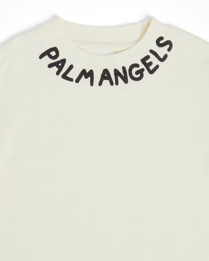 Kids atelier-Palm Angels-Butter Block Logo T-Shirt