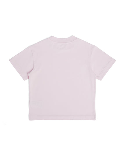 Kids Atelier-Palm Angels-Rose Pink Block Logo T-Shirt