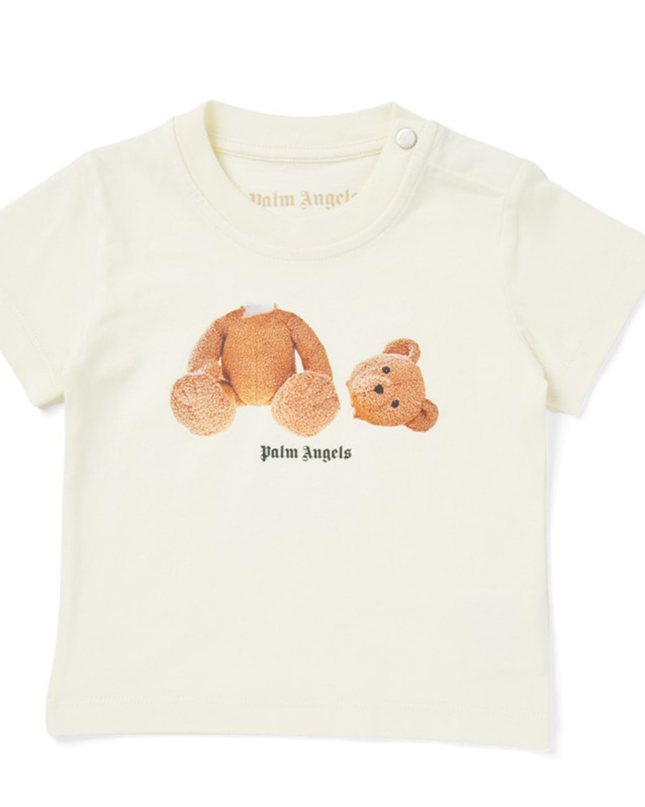 Kids Atelier-Palm Angels-Ivory Bear T-Shirt