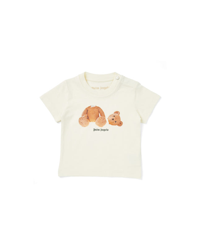Kids Atelier-Palm Angels-Ivory Bear T-Shirt