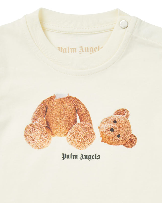 Kids Atelier-Palm Angels-Ivory Bear T-Shirt