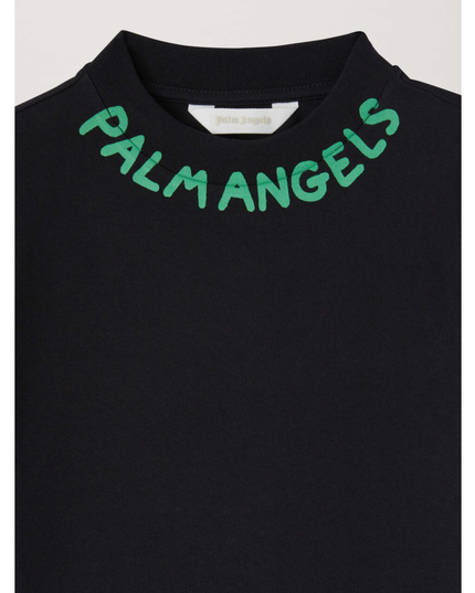 Kids Atelier-Palm Angels-Logo Regular Black T-shirt