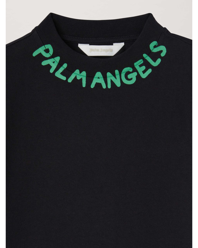 Kids Atelier-Palm Angels-Logo Regular Black T-shirt