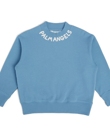 Kids Atelier-Palm Angels-Blue Block logo Sweatshirts