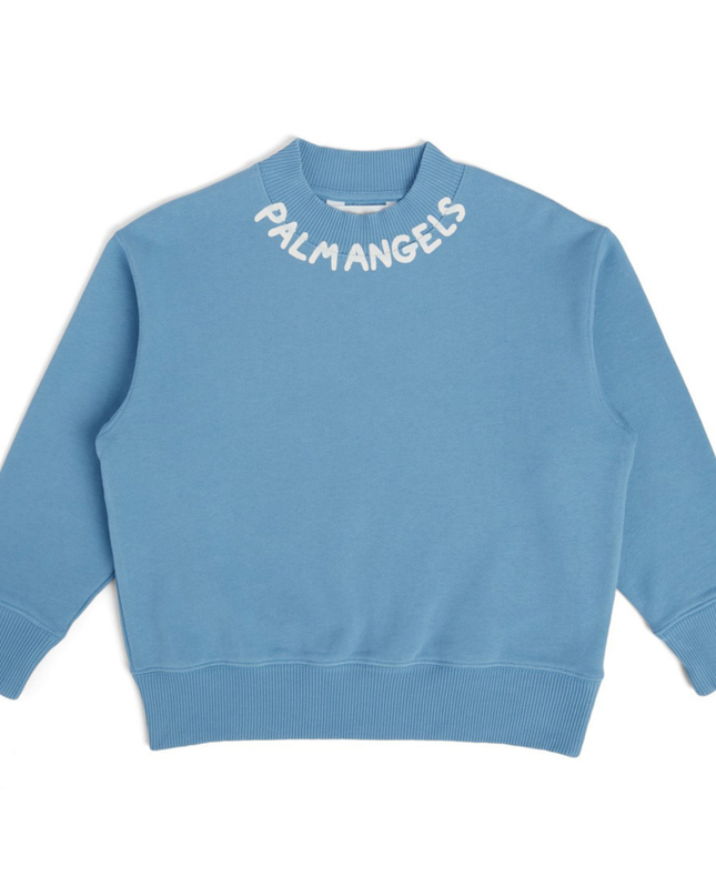 Kids Atelier-Palm Angels-Blue Block logo Sweatshirts