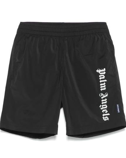 Kids Atelier-Palm angels-Long Beachwear Black Shorts