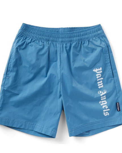 Kids Atelier-Palms Angel-Kid Boy Blue Overlogo Swimshort