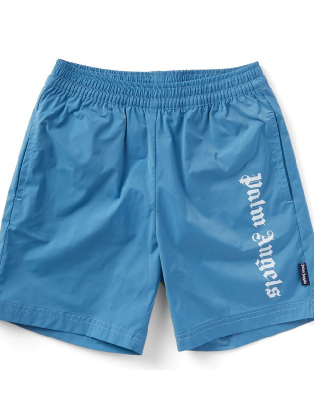 Kids Atelier-Palms Angel-Kid Boy Blue Overlogo Swimshort