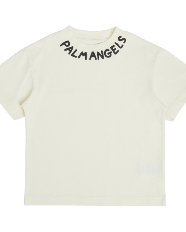 Kids Atelier-Palm angels-Butter Block Logo T-Shirt