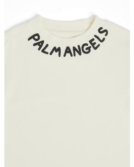 Kids Atelier-Palm angels-Butter Block Logo T-Shirt