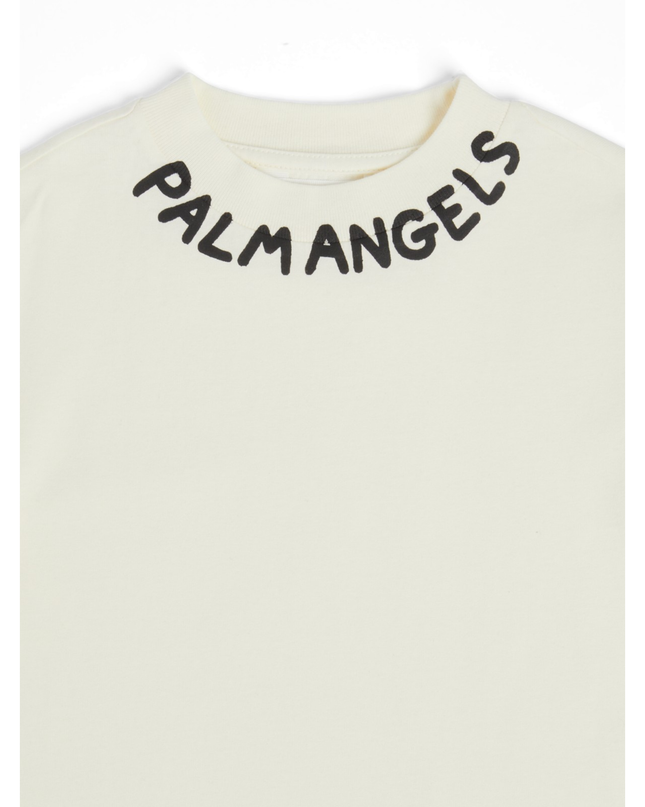 Kids Atelier-Palm angels-Butter Block Logo T-Shirt