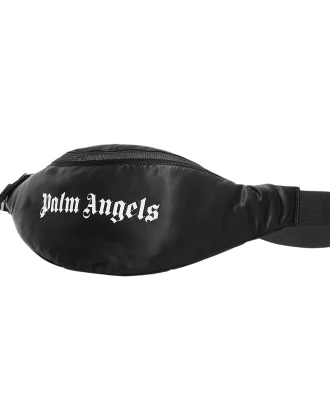 Kids Atelier-Palm Angels-Unisex Black Logo-Print Shoulder Bag