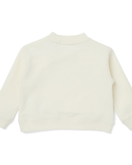 Kids Atelier-Palm Angels-Ivory Bear Long Sleeves T-Shirt