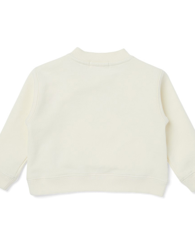 Kids Atelier-Palm Angels-Ivory Bear Long Sleeves T-Shirt
