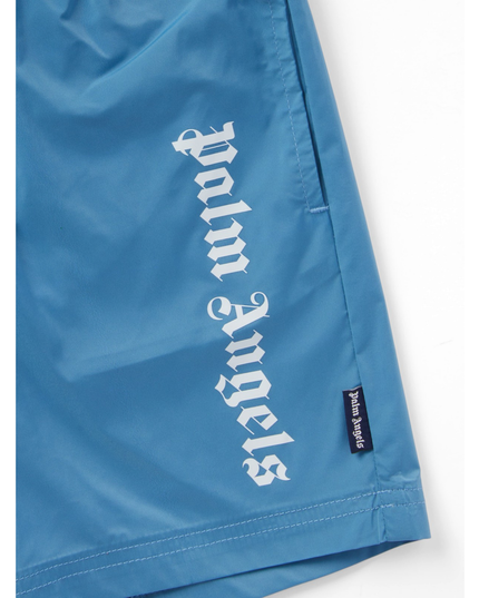 Kids Atelier-Palms Angel-Kid Boy Blue Overlogo Swimshort