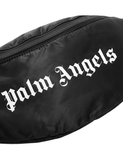 Kids Atelier-Palm Angels-Unisex Black Logo-Print Shoulder Bag
