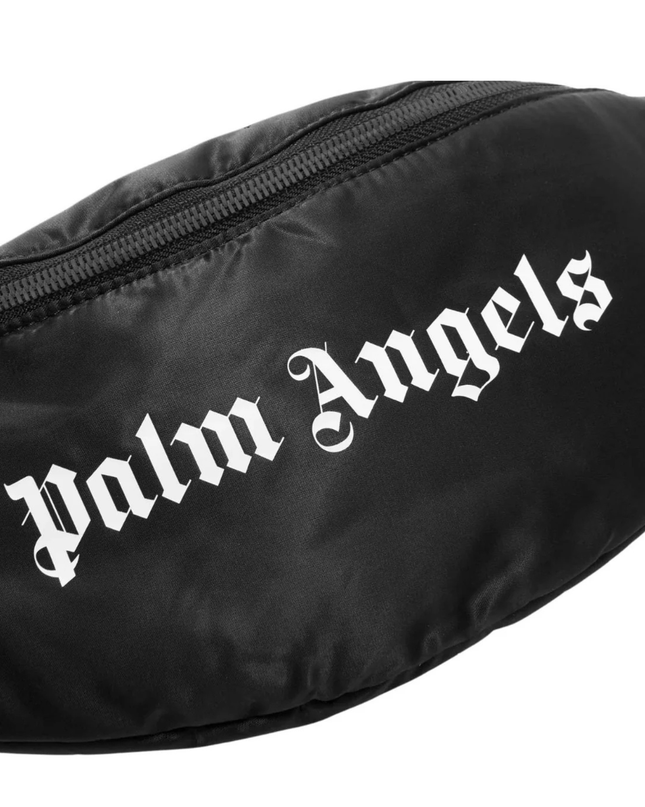 Kids Atelier-Palm Angels-Unisex Black Logo-Print Shoulder Bag